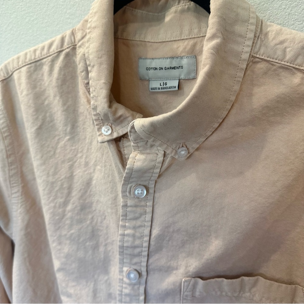 Men’s Cotton On Tan Casual Button Down